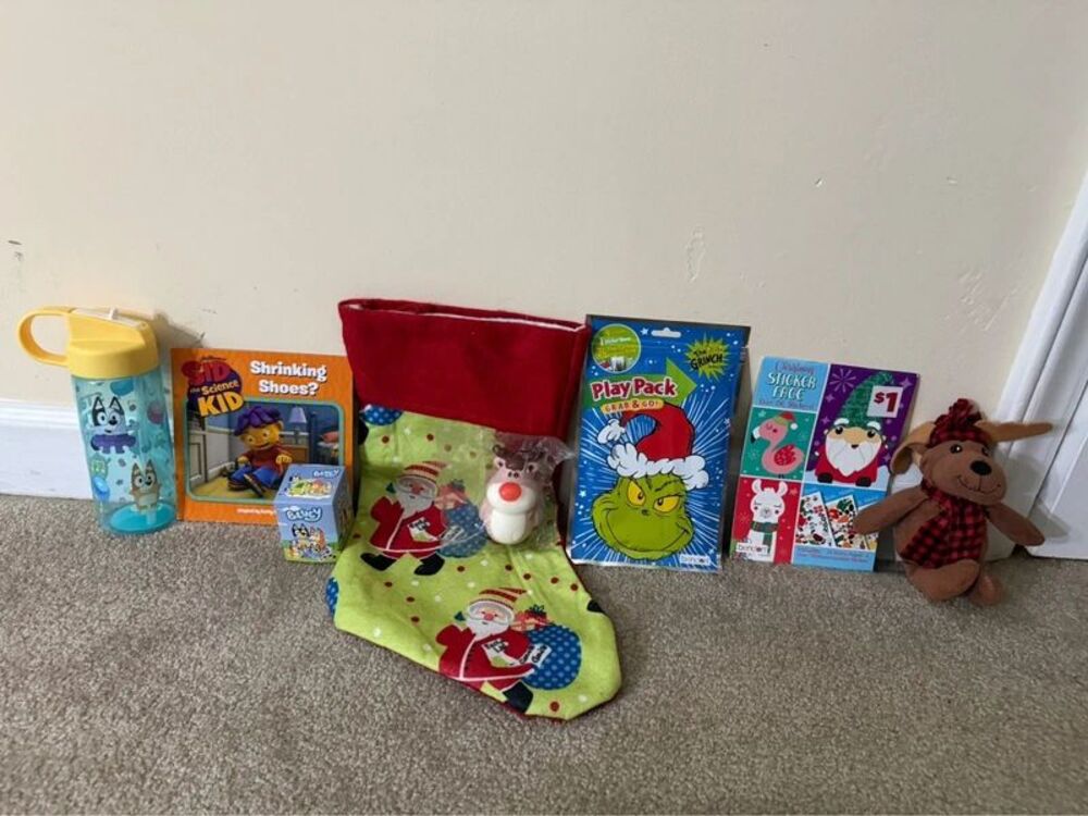 Boys Christmas Stocking Stuffed with Toys